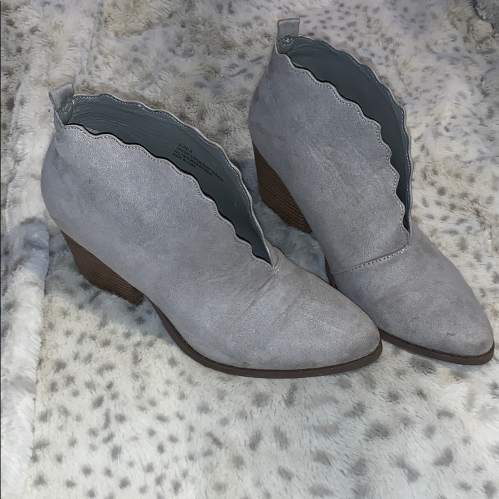 Gray booties